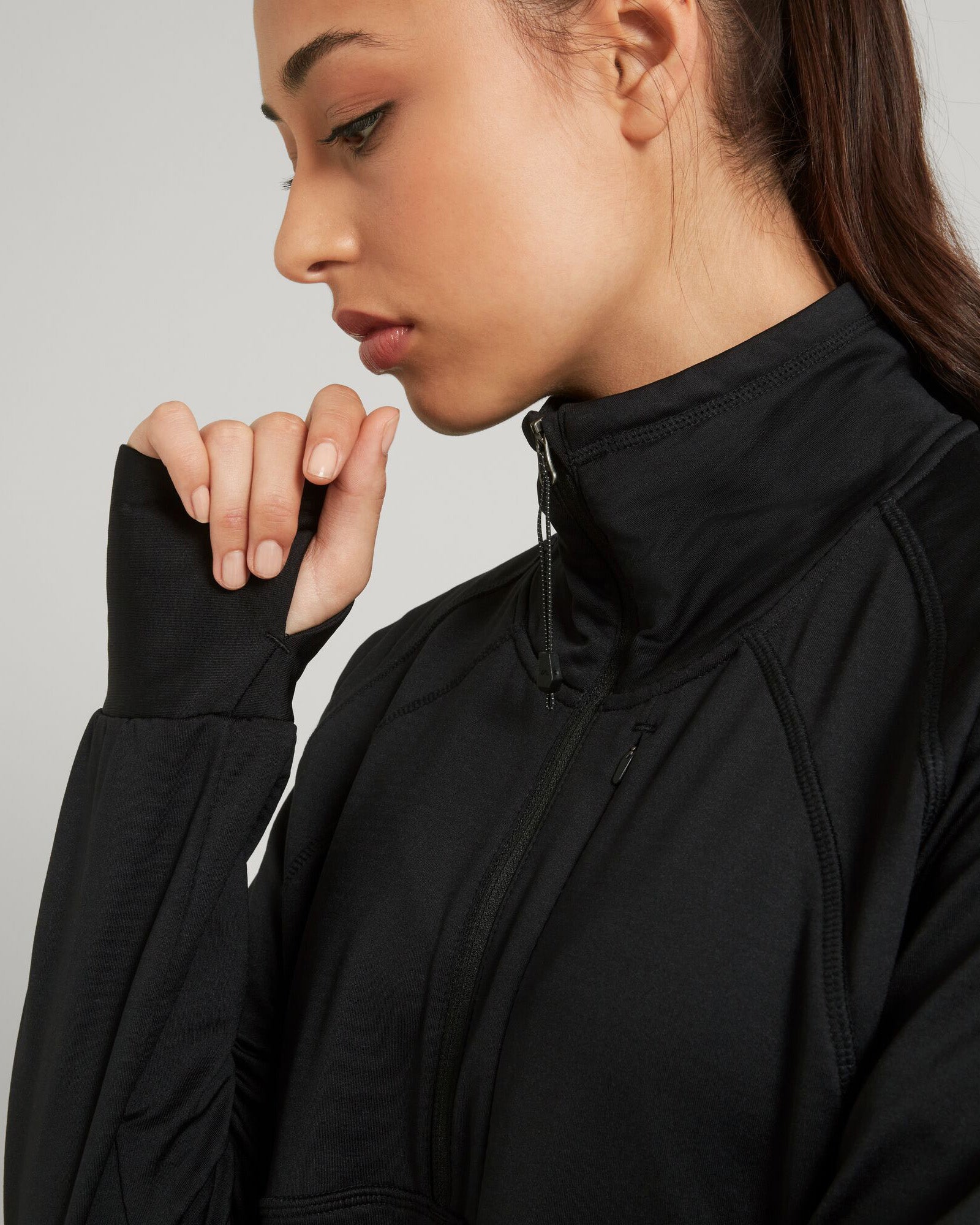ULT Hike Women's Quarter Zip Pullover Fleece Jacket - Lightweight, Breathable & Warm for Hiking, Camping & Outdoor Activities (Black)