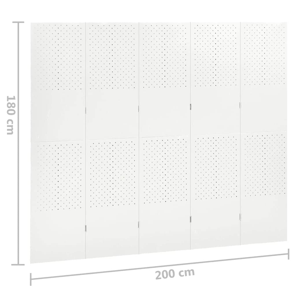 VidaXL 5-Panel Folding Room Divider Screen - 78.7
