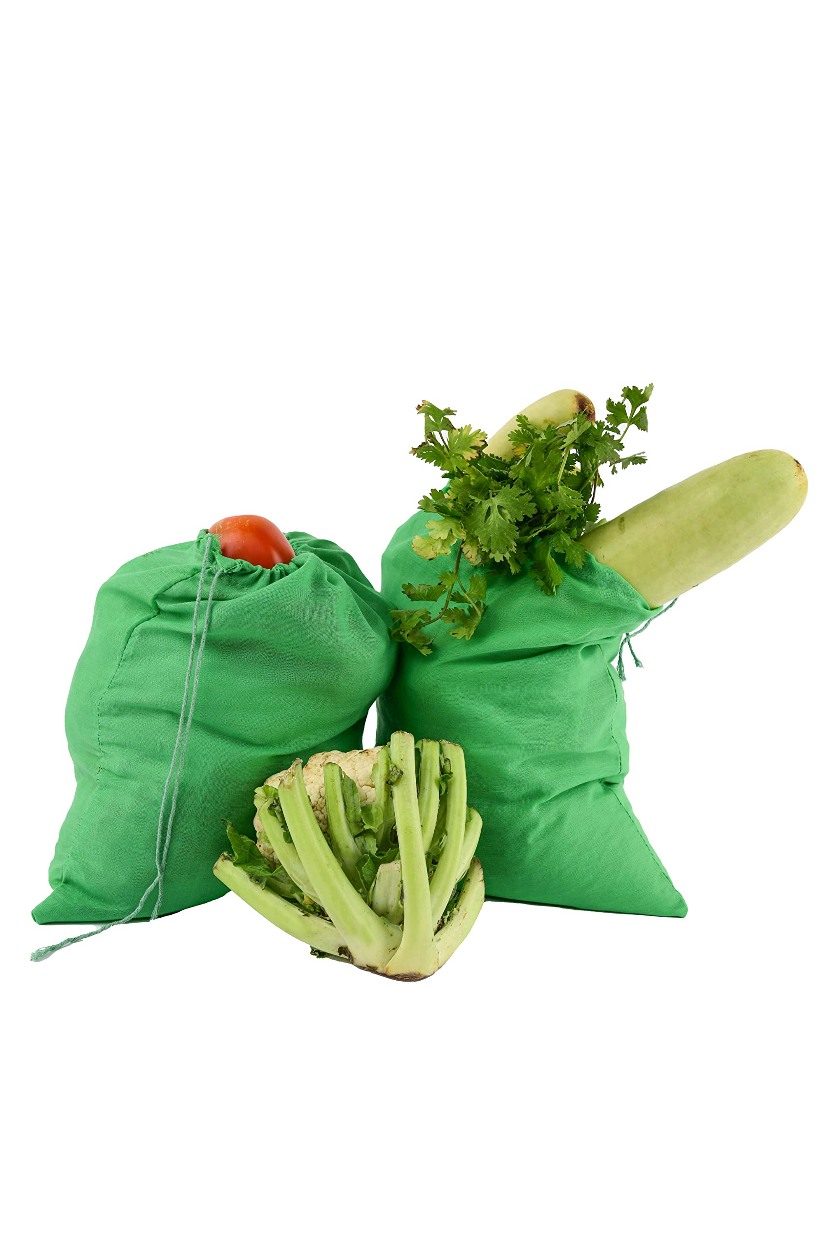 **Eco-Friendly Green Cotton Christmas Drawstring Gift Bags (3x5 Inches, 25-Pack) - 145 GSM Reusable Kitchen, Grocery & Herb Storage Bags for Holiday Treats, Party Favors & Sustainable Gifting**