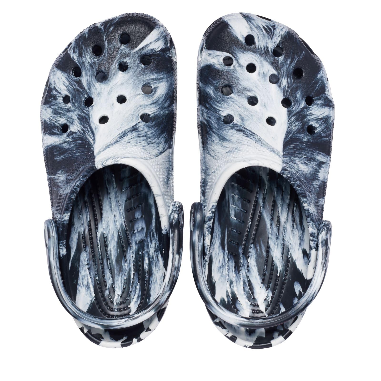 Crocs Unisex Classic Marbled Tie-Dye Clog - Comfortable Slip-On Shoes for Men & Women - Perfect for Casual Wear, Beach, Pool & Outdoor Activities