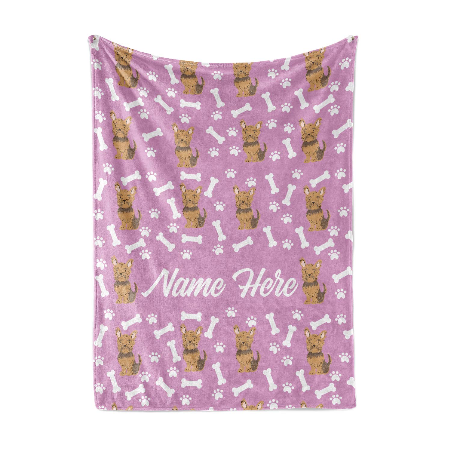 Custom Personalized Yorkie Dog Fleece & Sherpa Blanket for Men, Women, Kids - Soft Pet Throw for Bed, Couch & Travel - Perfect Gift for Dog Lovers, Pet Parents, Christmas & Birthdays