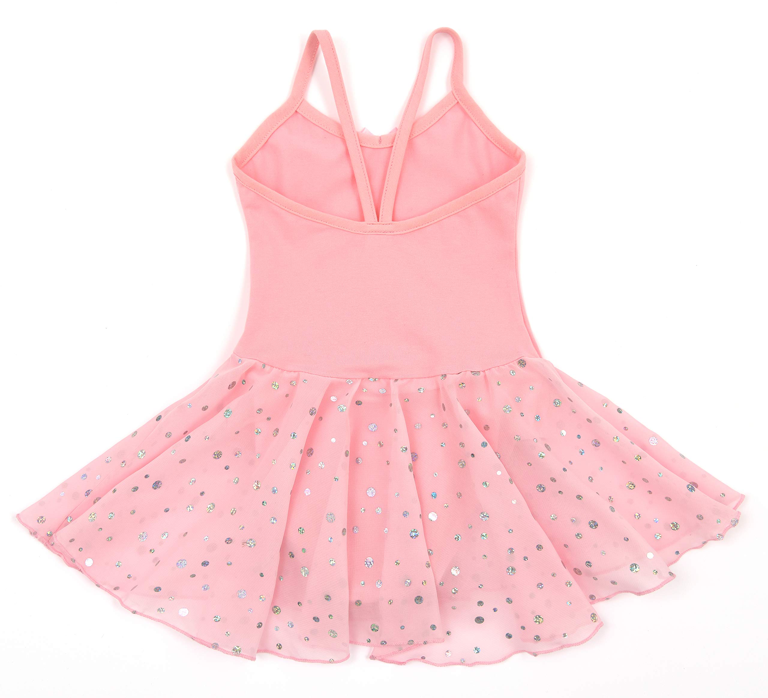 DANSHOW Girls Short Sleeve Ballet Leotard with Tutu Skirt - Kids Dance Costume for Ballet, Gymnastics & Performance