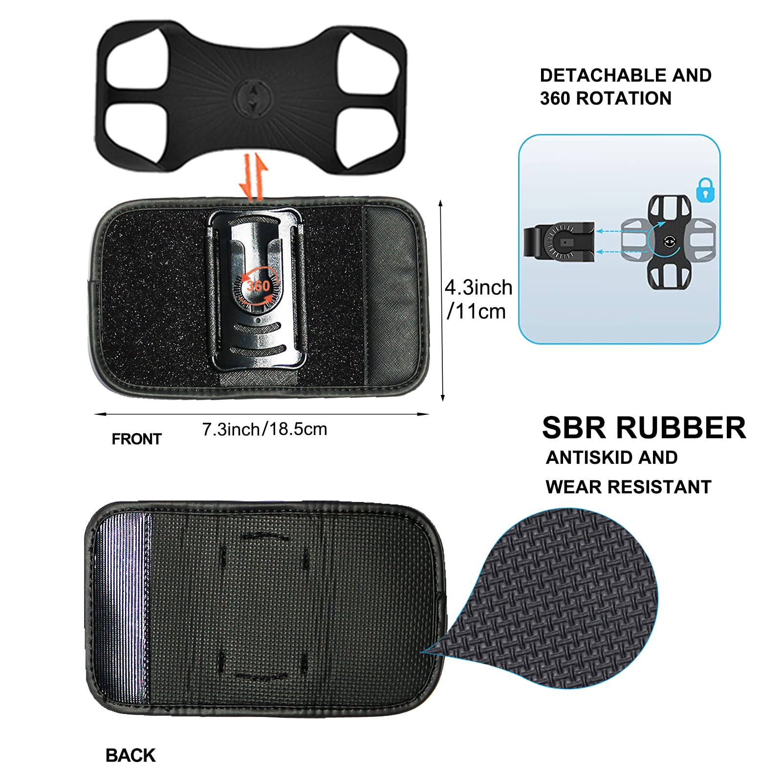 Backpack Strap Phone Holder - Adjustable Clip Mount for Smartphones | Perfect for Hiking, Climbing, Travel & Outdoor Adventures | Secure Hands-Free Access While Exploring