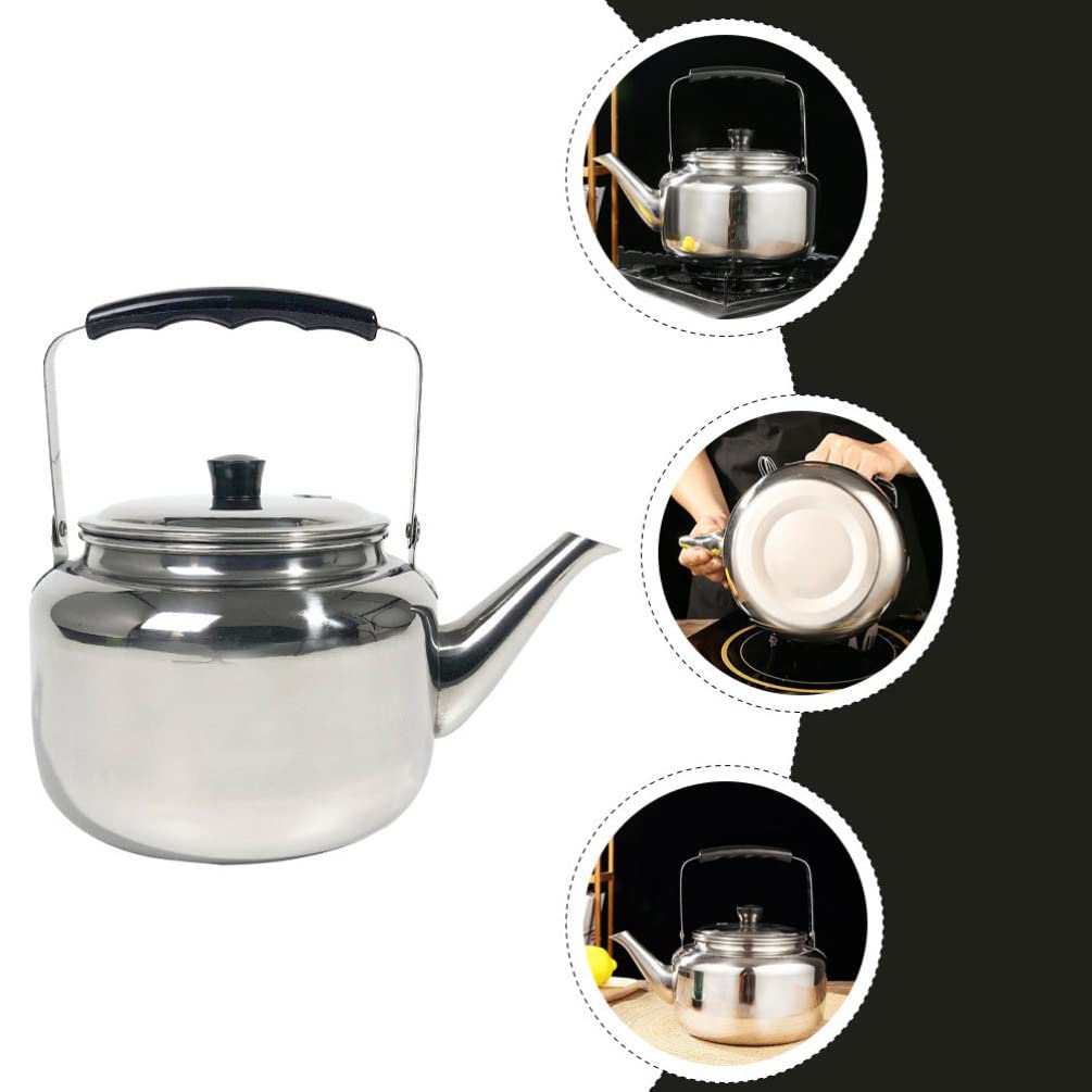 Premium Stainless Steel Tea Kettle - 3L Classic Stovetop Water Kettle with Universal Base for Gas & Electric Stoves - Perfect for Home, Camping & Outdoor Use