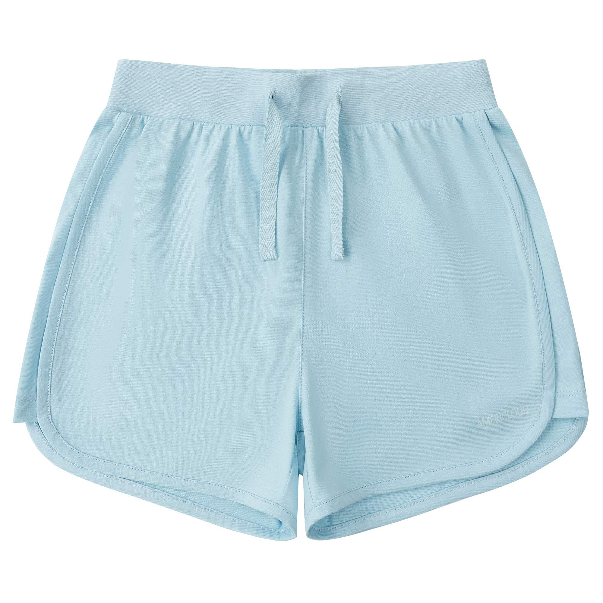 Girls Cotton Athletic Running Shorts with Drawstring & Pockets - Comfortable Workout Clothes for Kids Ages 3-12 - Perfect for Sports, Gym, Playground & Summer Activities