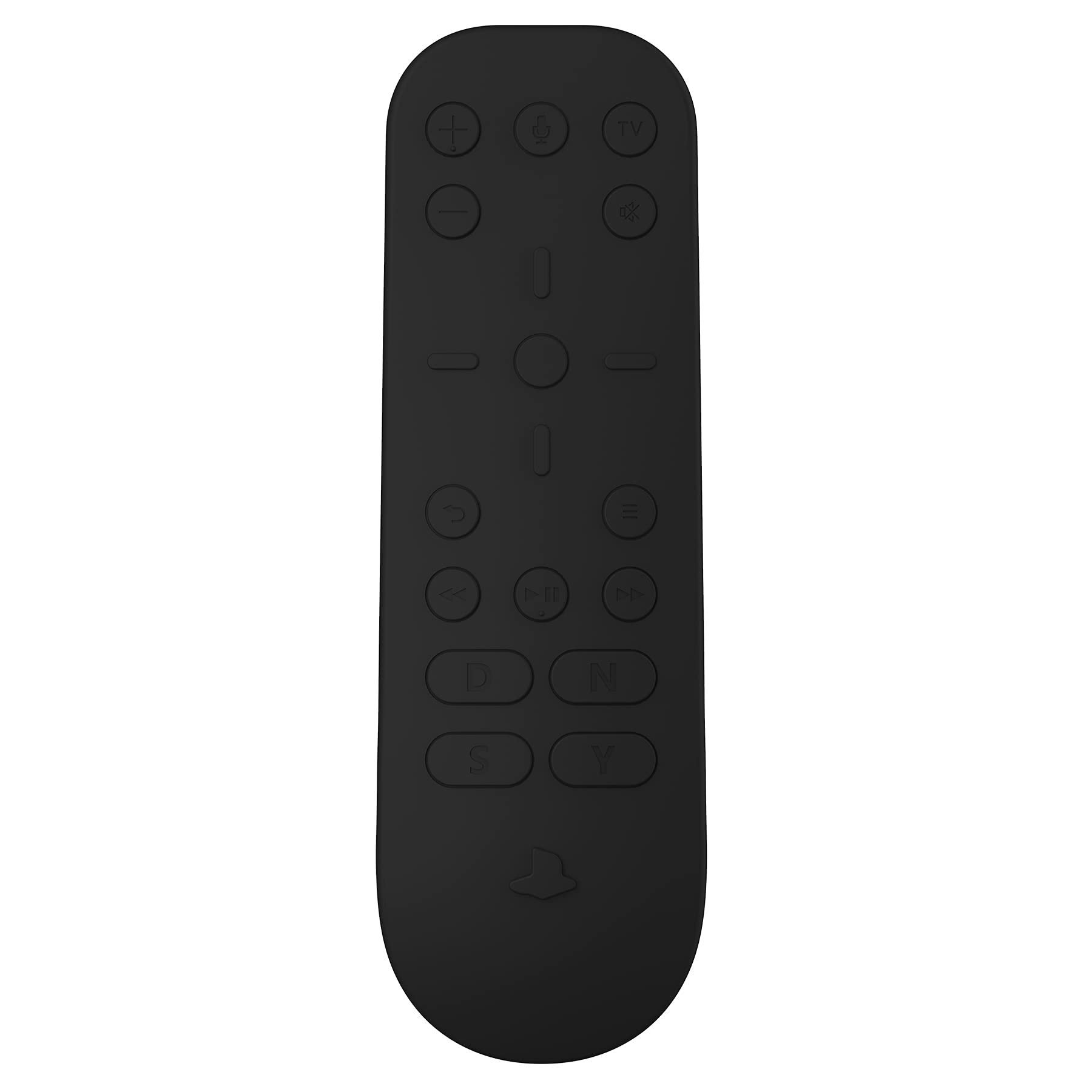 PlayVital Silicone Protective Case for PS5 Media Remote Cover - Shockproof Anti-Slip Full Body Protector Skin for Sony PlayStation 5 Remote Control (Black) - Perfect for Gaming, Home Entertainment & Travel Protection