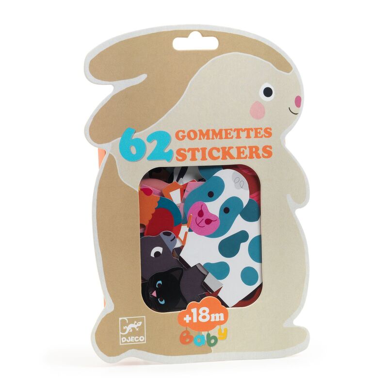 DJECO Farm Animals Sticker Set for Toddlers - Fun & Educational Activity for Kids, Perfect for Preschool Learning & Playtime
