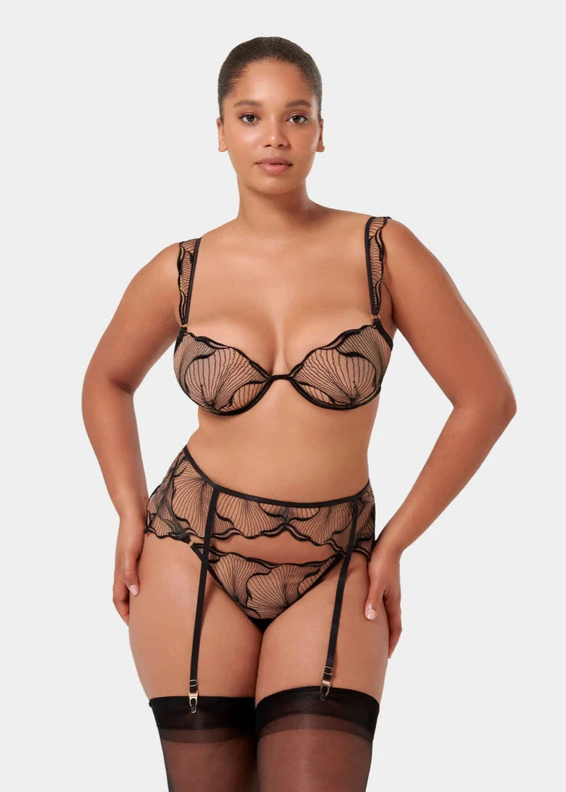 Marabel Thong Underwear for Women - Black Sheer Lingerie | Comfortable & Sexy Panties for Daily Wear, Date Night & Special Occasions