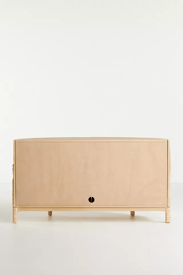 Hand Carved Wooden Buffet Table - Unique Imagined World Design Credenza for Dining Room & Living Room Decor