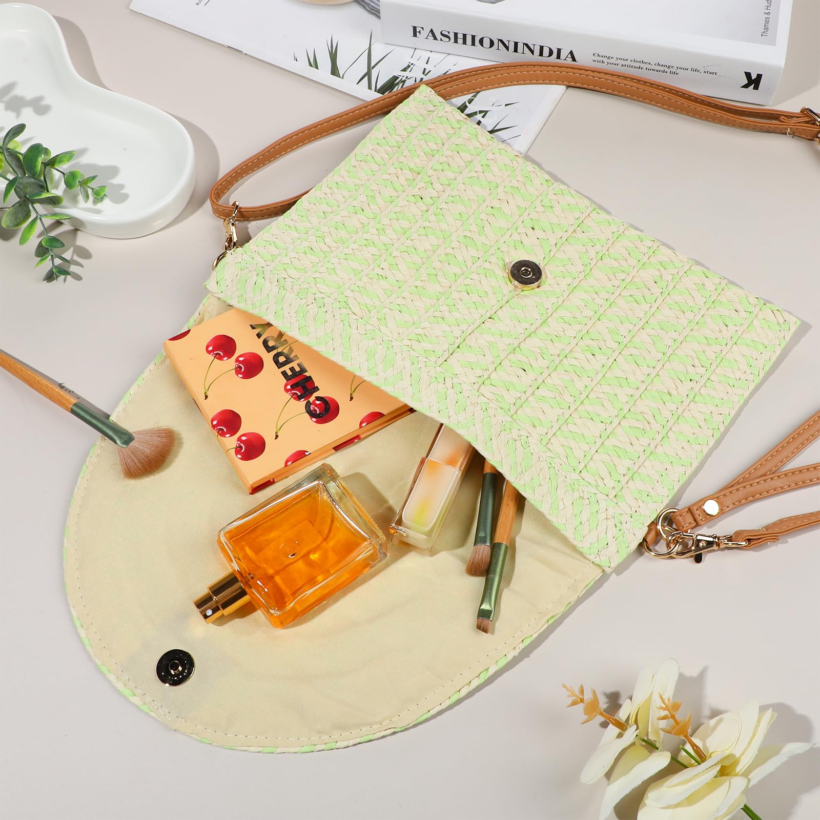 Stylish Woven Envelope Clutch Bag for Women - Elegant Crossbody Purse for Parties, Weddings & Evening Events | Fashionable Small Handbag for Daily Use