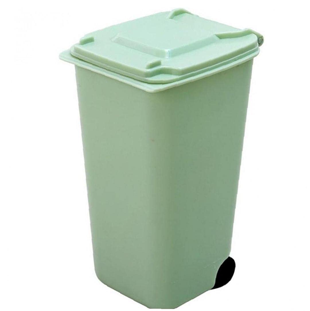 Onsinic Mini Office Trash Can - Small Desktop Garbage Bin with Pencil Holder, Compact Tabletop Waste Basket for Home & Office Use - Perfect for Desk, Study, and Workspace Organization