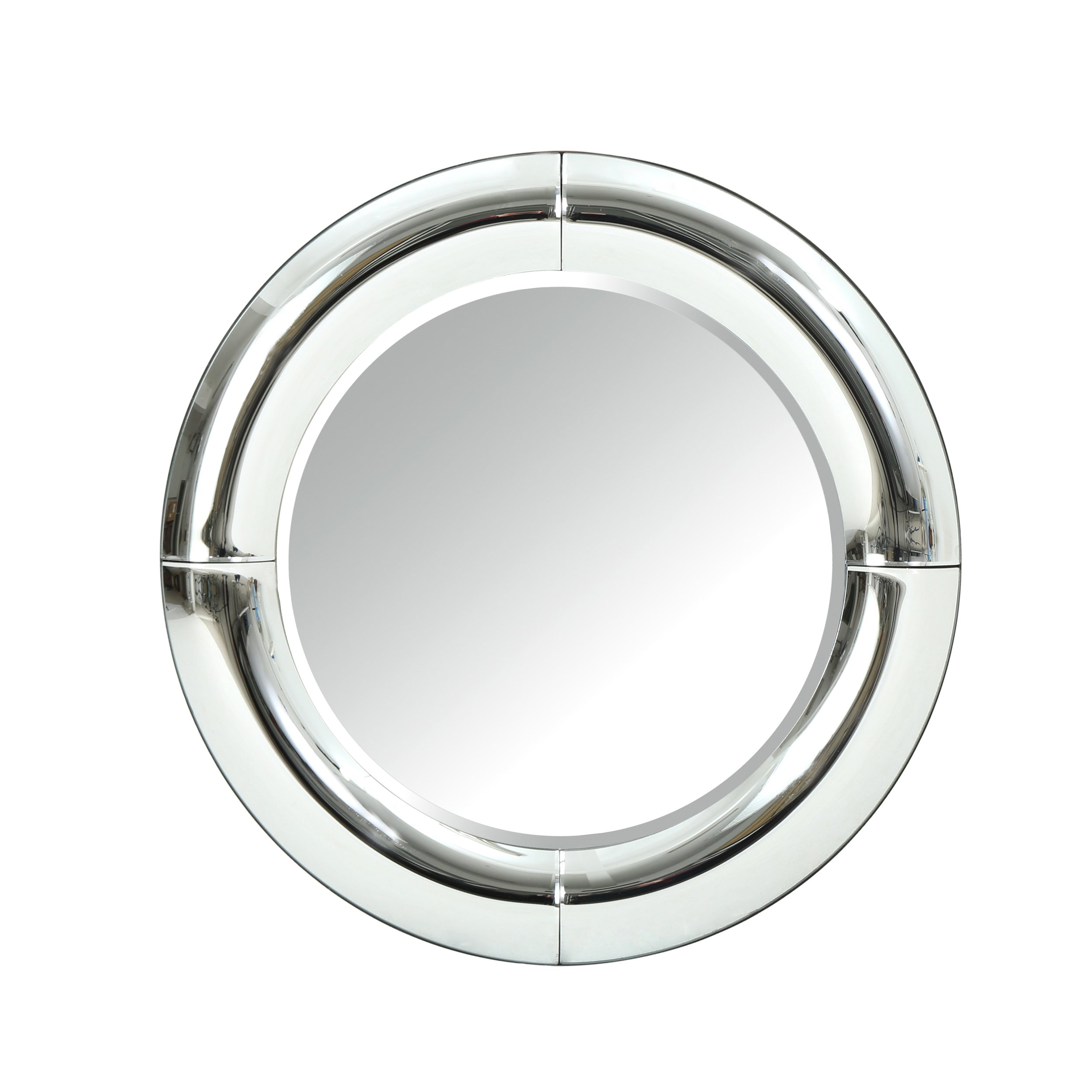 Christopher Knight Home Faron Glam Circular Wall Mirror - Elegant Gold Frame, 24 Inch Round Decorative Mirror for Living Room, Bedroom, Bathroom & Entryway Decor
