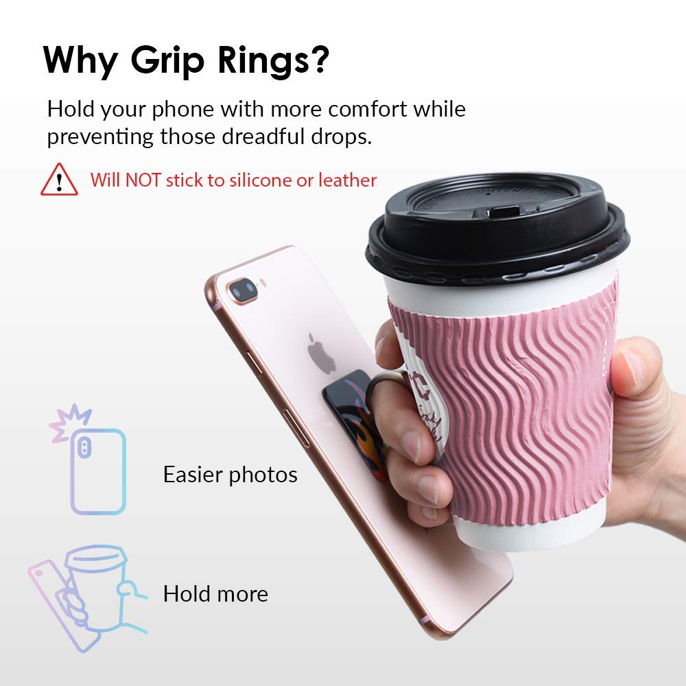 Velvet Caviar Phone Ring Holder - Grip & Stand for iPhone, Galaxy - Vintage Flowers for Secure Use