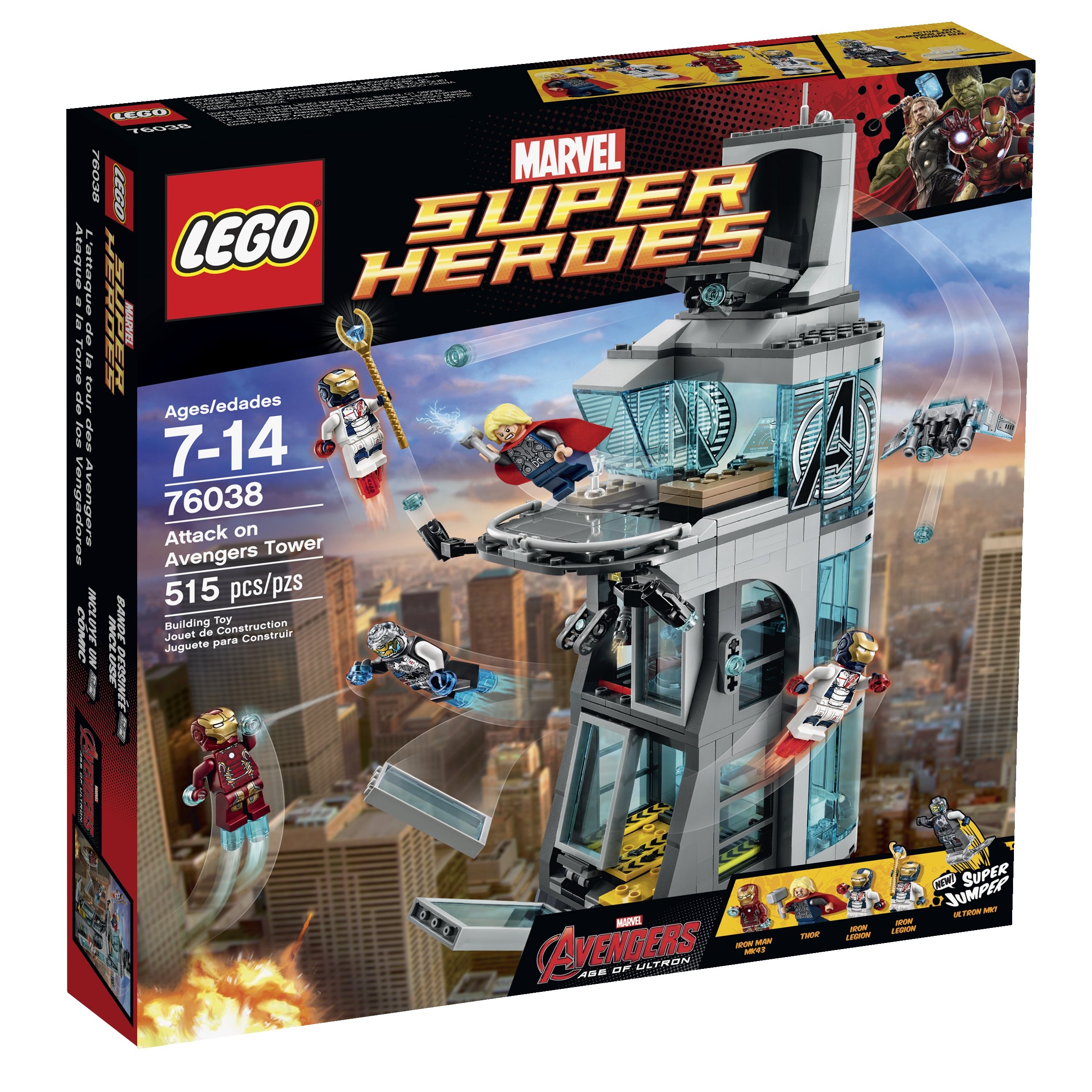 LEGO Super Heroes Avengers Tower Attack Set 76038 – Superhero Building Toy for Kids & Collectors – Perfect for Play, Display & Gifting