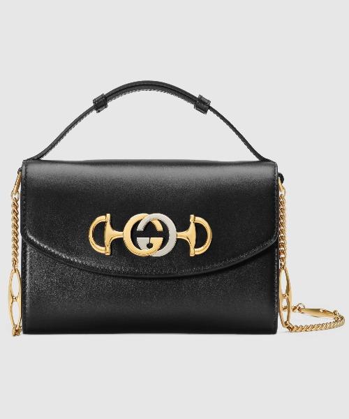 Gucci Zumi Black Smooth Leather Mini Bag for Women - Luxury Designer Crossbody Purse for Evening Out & Party | Fashionable & Elegant Accessory