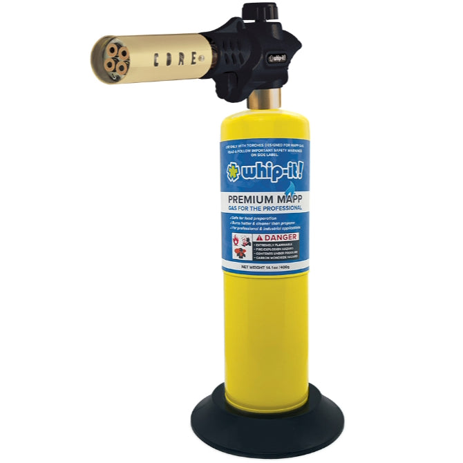 Core Pro Torch - High-Power Butane Lighter with Adjustable Flame (Black) - Perfect for Camping, BBQ, Outdoor Adventures & DIY Projects