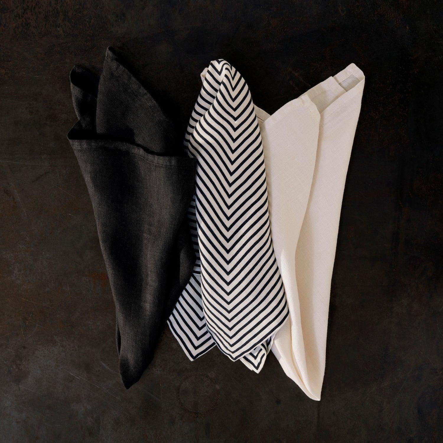 Premium Linen Sateen Napkins Set of 4 - Soft & Elegant Ecru Table Linens for Fine Dining, Dinner Parties & Upscale Home Decor