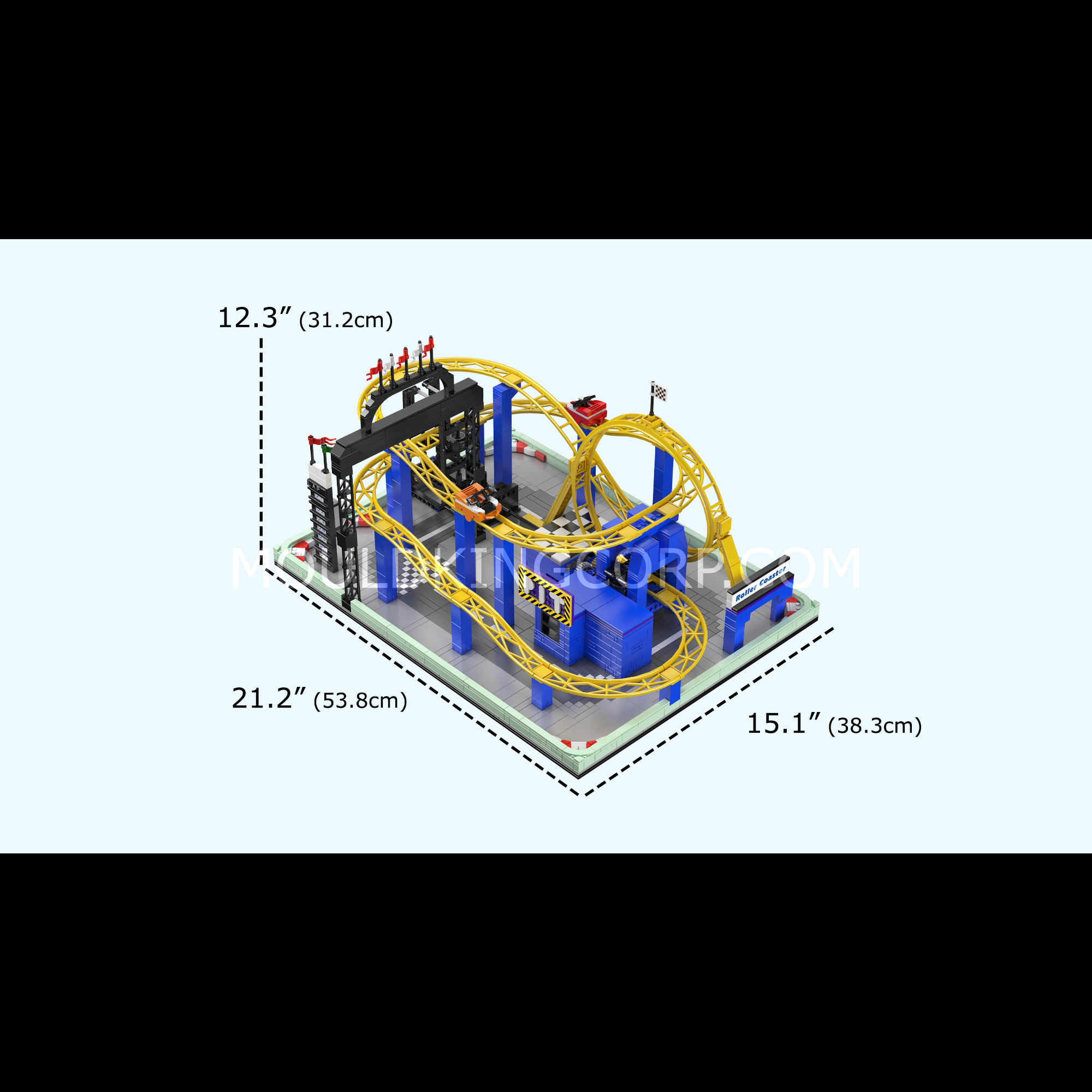 Mould King 11020 Whirlwind Coaster Building Set - 1,707 Piece Roller Coaster Model Kit for Adults & Teens | STEM Educational Toy for Creative Play & Home Decoration