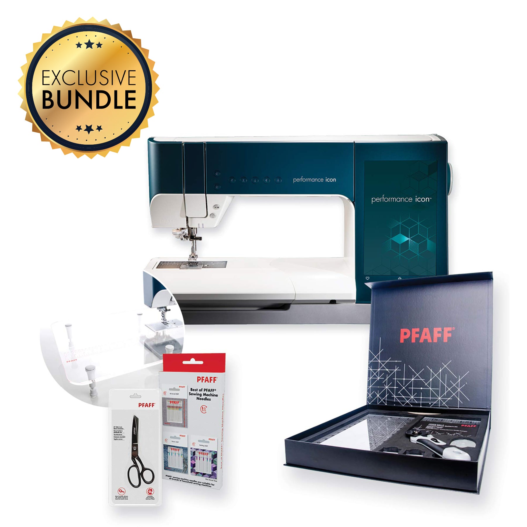 Pfaff Performance Icon Sewing Machine Essentials Bundle - Premium Sewing Accessories for Quilting, Dressmaking & Home Decor Projects