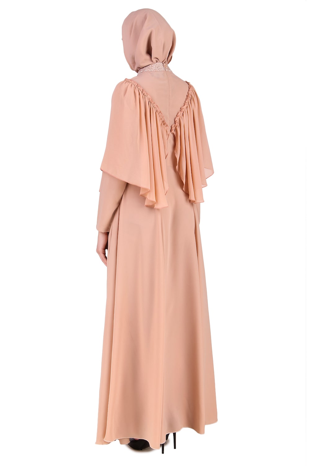 Elegant Frilled Top Anarkali Abaya Dress for Women - Perfect for Eid, Weddings & Special Occasions