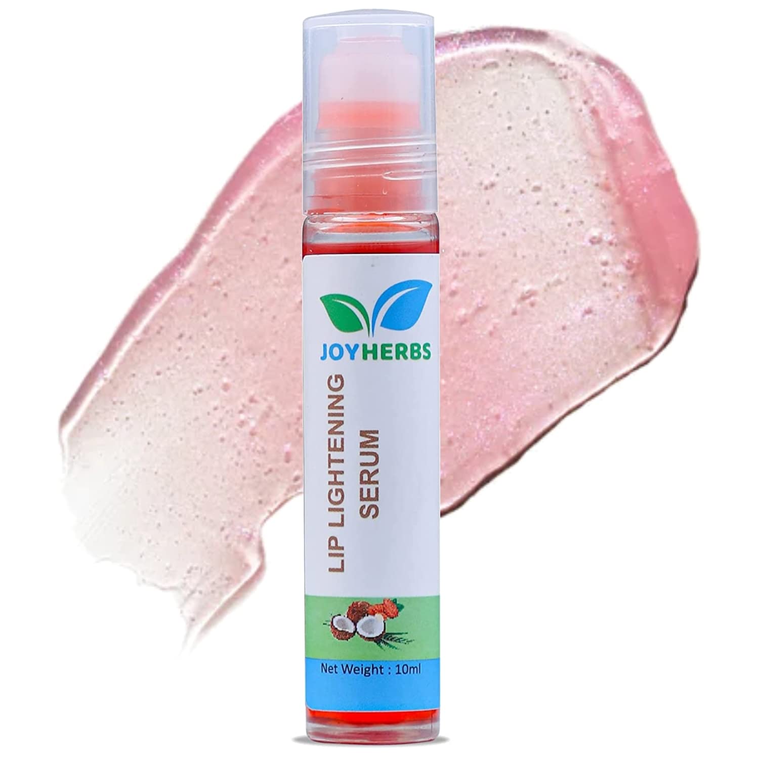 JOYHERBS Lip Lightening Serum Roll-On 10ml - Vitamin E Enriched Lip Treatment for Dry, Dark Lips | Plumps & Brightens to Pink | Glossy Shine with Orange Oil | Paraben-Free | Perfect for Daily Lip Care & Nighttime Hydration