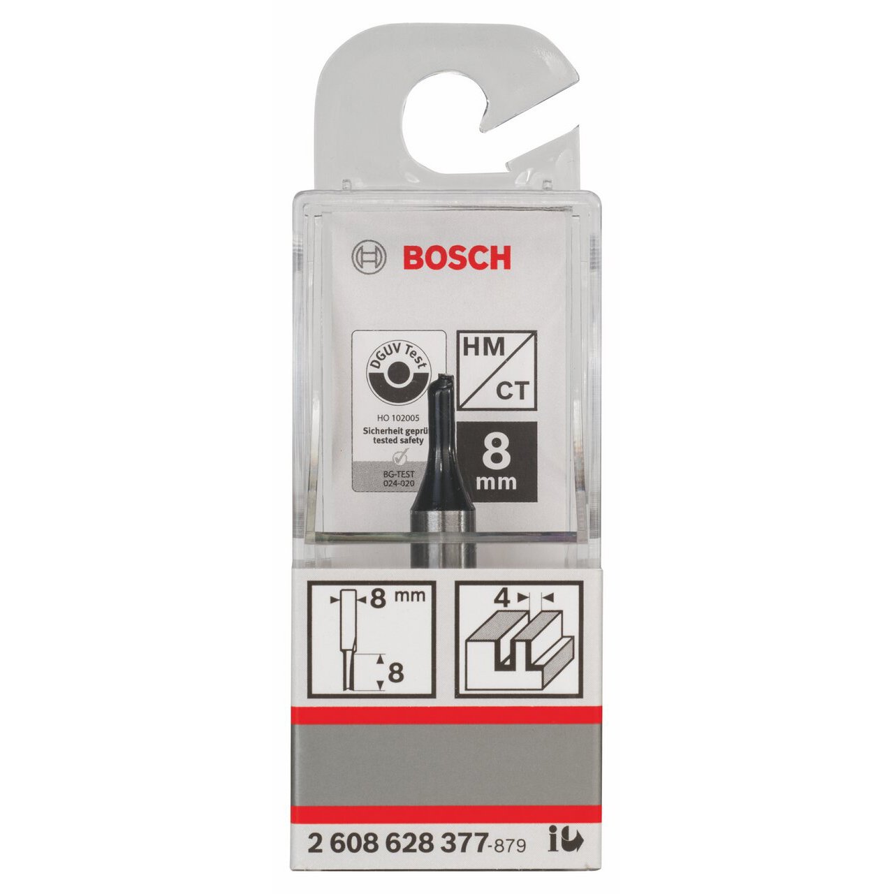Bosch 2608628377 8mm x 4mm x 51mm Groove Cutter - Perfect for Woodworking, Metal Cutting, and DIY Projects