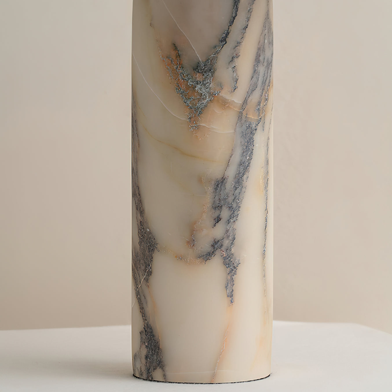 Elegant Cline Marble Table Lamp - Modern Home Decor Lighting for Living Room, Bedroom & Office - Dimmable LED Desk Lamp with USB Port