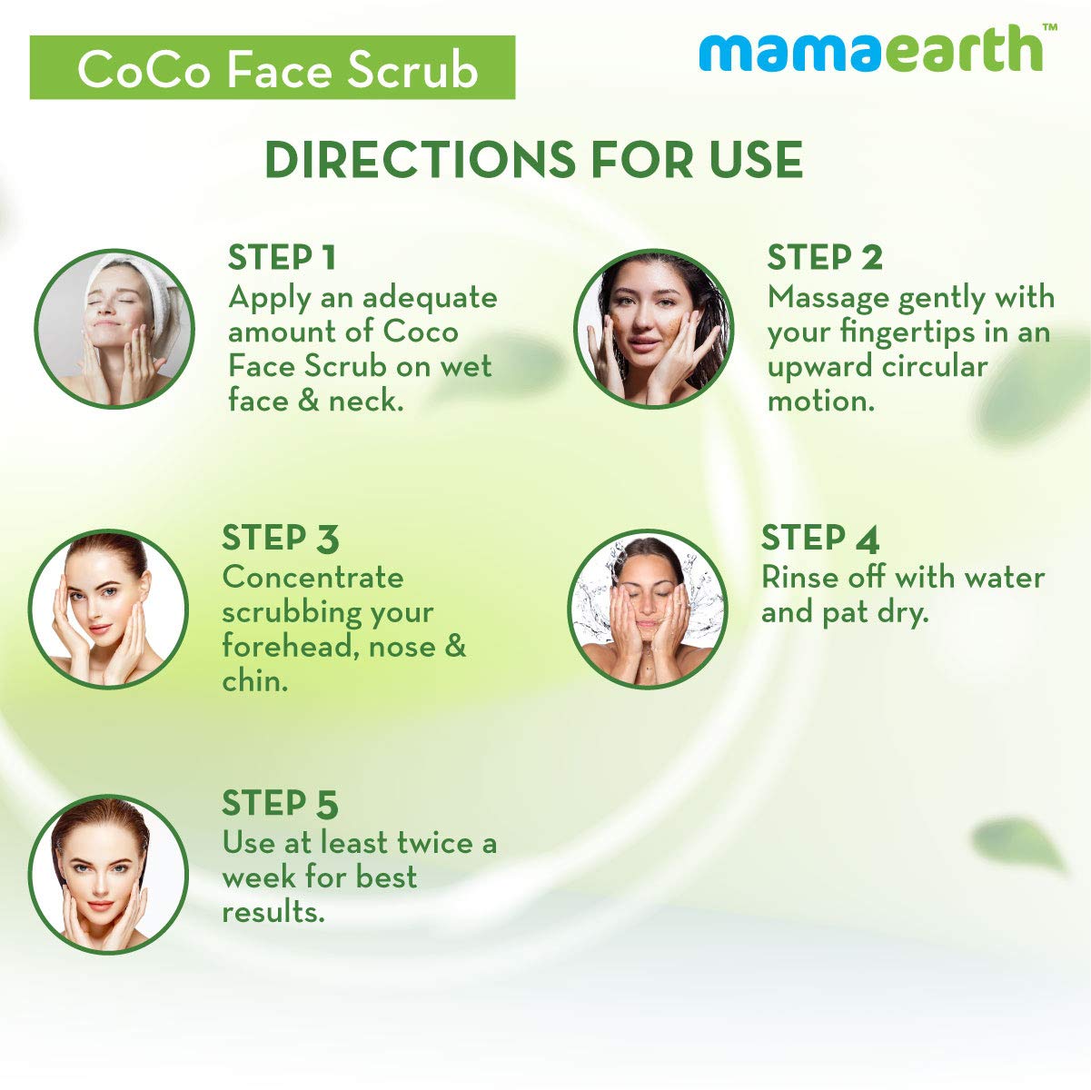 Mamaearth CoCo Face Scrub with Coffee & Cocoa for Deep Exfoliation - 100g | Natural Skincare for Glowing Skin | Perfect for Daily Face Cleansing & Blackhead Removal
