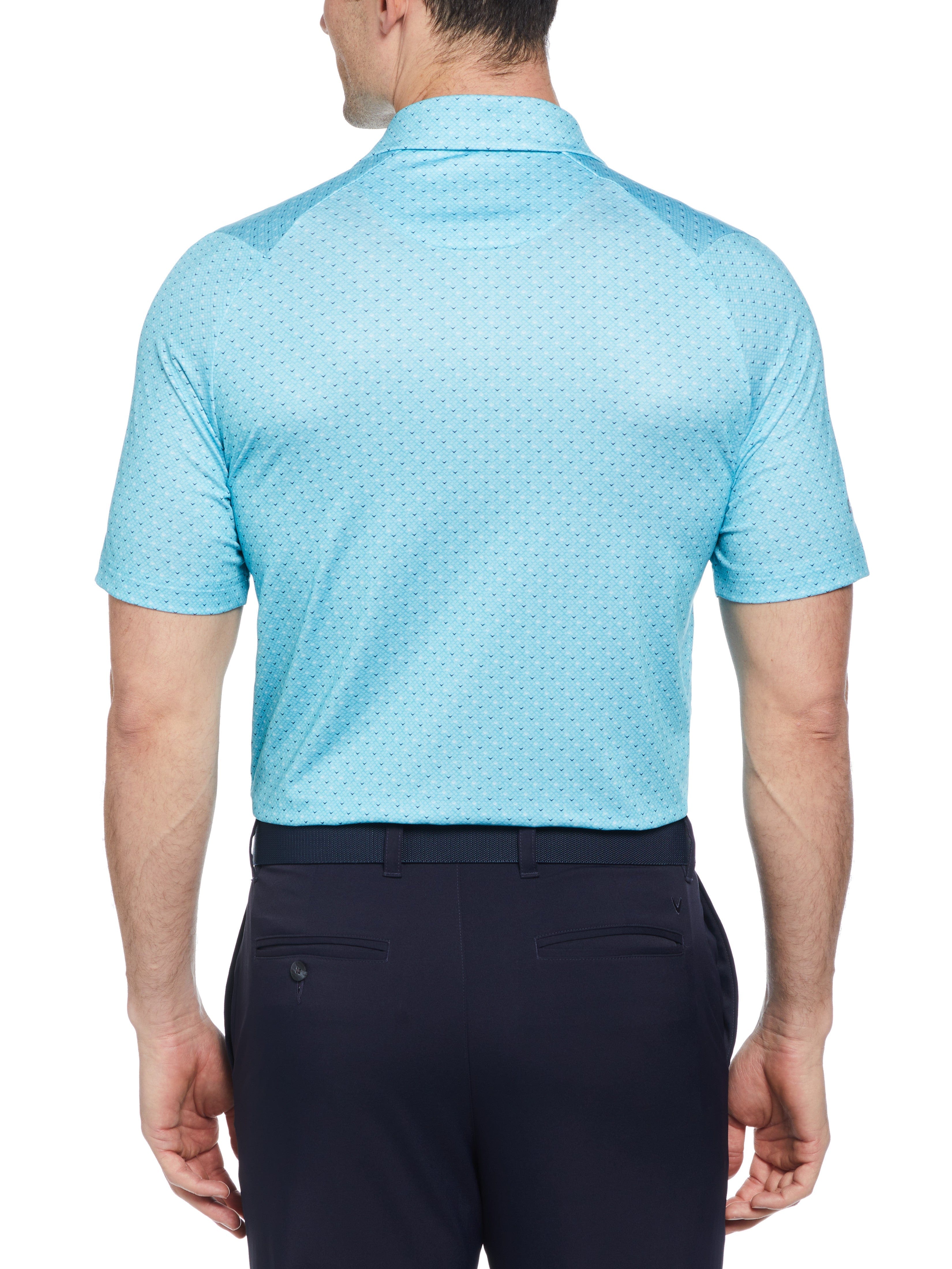 Men's Swing Tech™ Allover Chevron Polo Shirt - Breathable & Moisture-Wicking Golf & Casual Wear for Active Lifestyles
