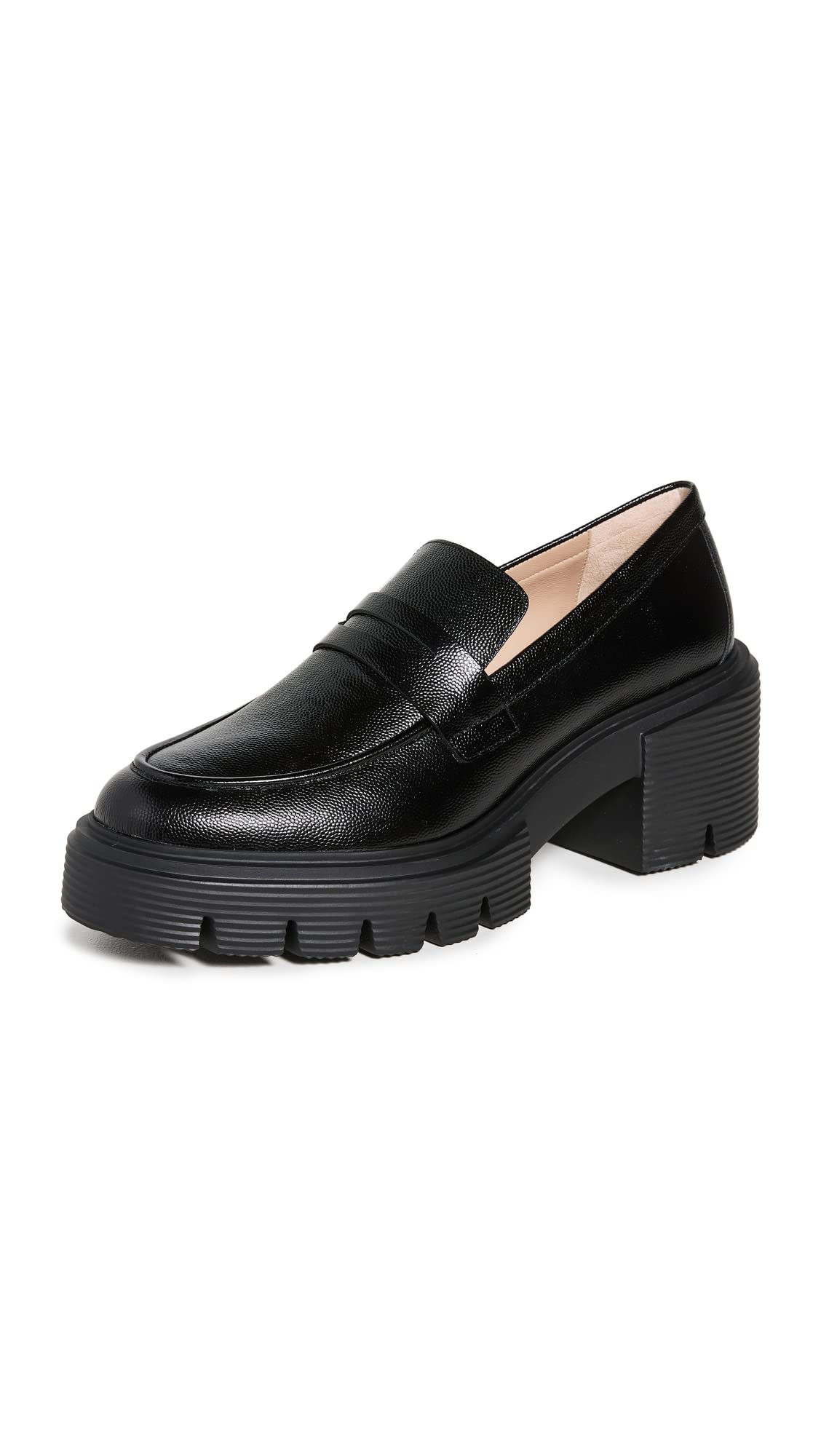 Stuart Weitzman Women's Soho Loafers - Comfortable Leather Slip-On Shoes for Work, Office & Casual Wear | Stylish & Durable Women's Loafers for Everyday Use