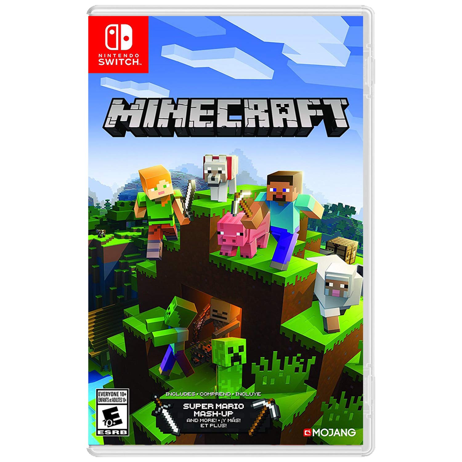 Best Nintendo Switch Game Bundle - Minecraft & Mario and Sonic at Tokyo 2020 Olympics - 2-in-1 Digital Download for Family Fun & Multiplayer Gaming