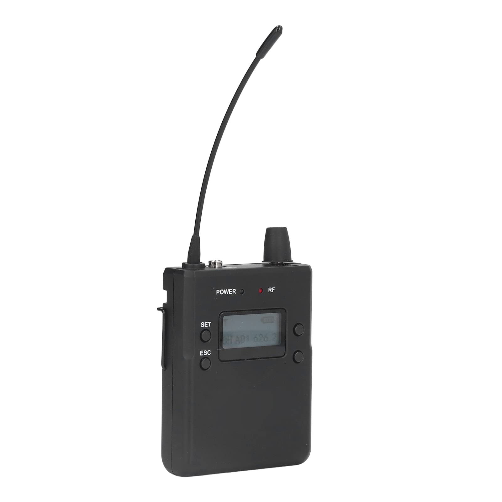 RTZY Professional Wireless In-Ear Monitor Receiver 626-662MHz, Lightweight Stereo Bodypack for Live Performances, Concerts, and Broadcasting - Ideal for Musicians, Singers, and Stage Performers