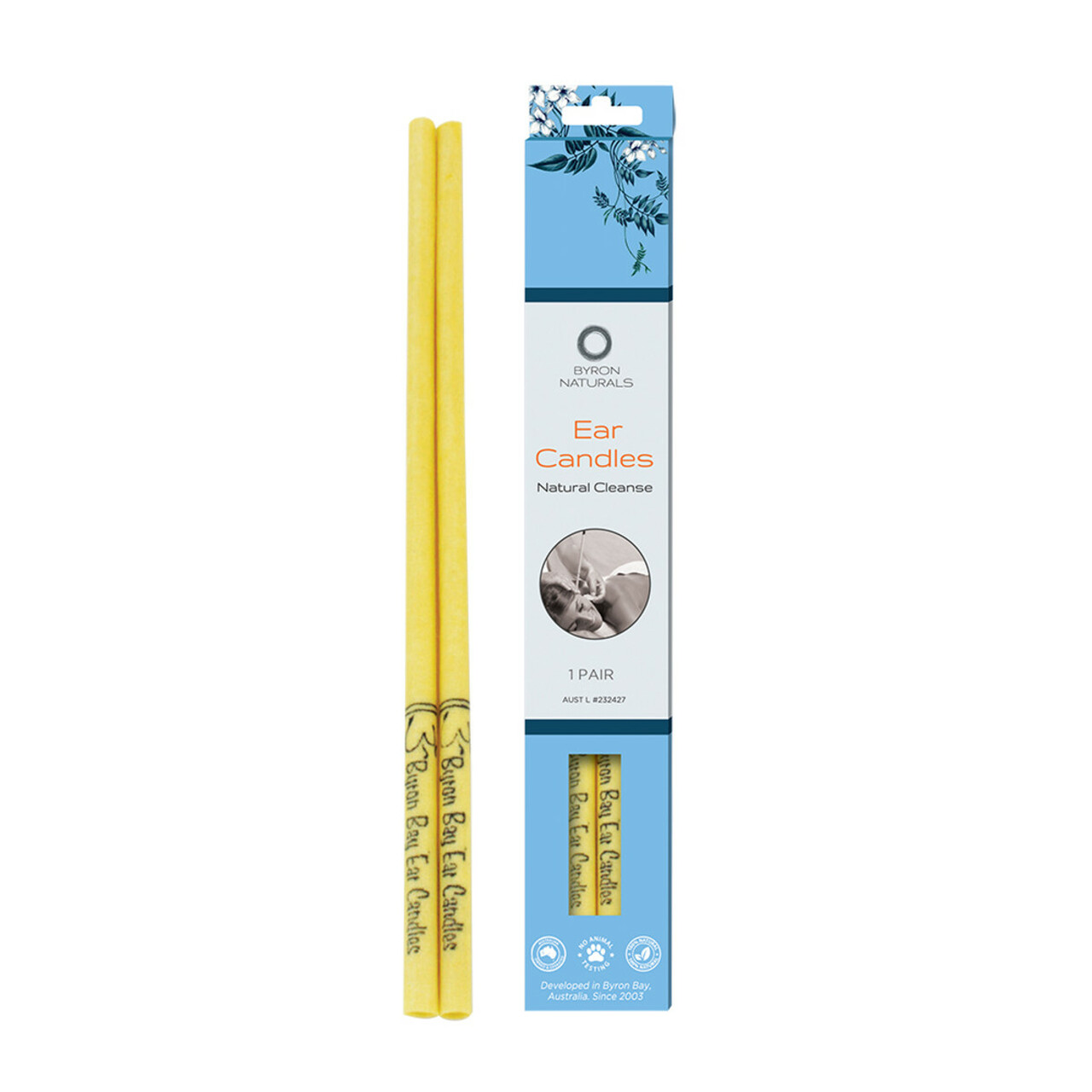 Byron Naturals Organic Ear Candles for Ear Wax Removal - Safe & Natural Ear Cleaning Solution for Home Use, Spa, and Relaxation Therapy