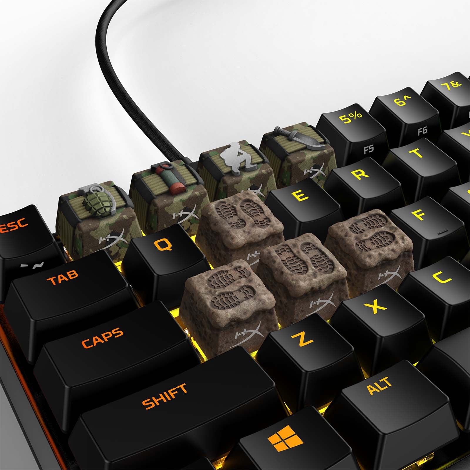 HX3D Custom Keycaps - Full Set FPS Gaming Bundle for Mechanical Keyboards - Perfect for Competitive Gaming & Typing