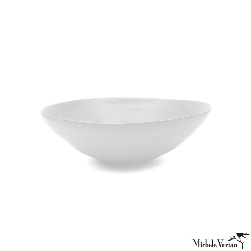 Premium Matte Porcelain Serving Bowl - Large White Ceramic Dish for Salads, Pasta, Soup | Elegant Dining & Entertaining Tableware