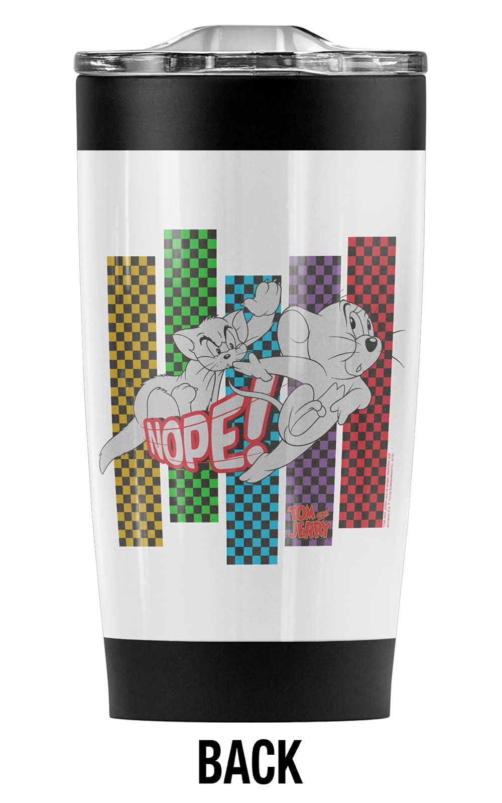 Tom and Jerry Stainless Steel Tumbler 20oz - Vacuum Insulated Travel Mug with Leakproof Lid - Double Wall Coffee Cup for Hot & Cold Drinks - Perfect for Office, Commuting, Camping and Outdoor Activities