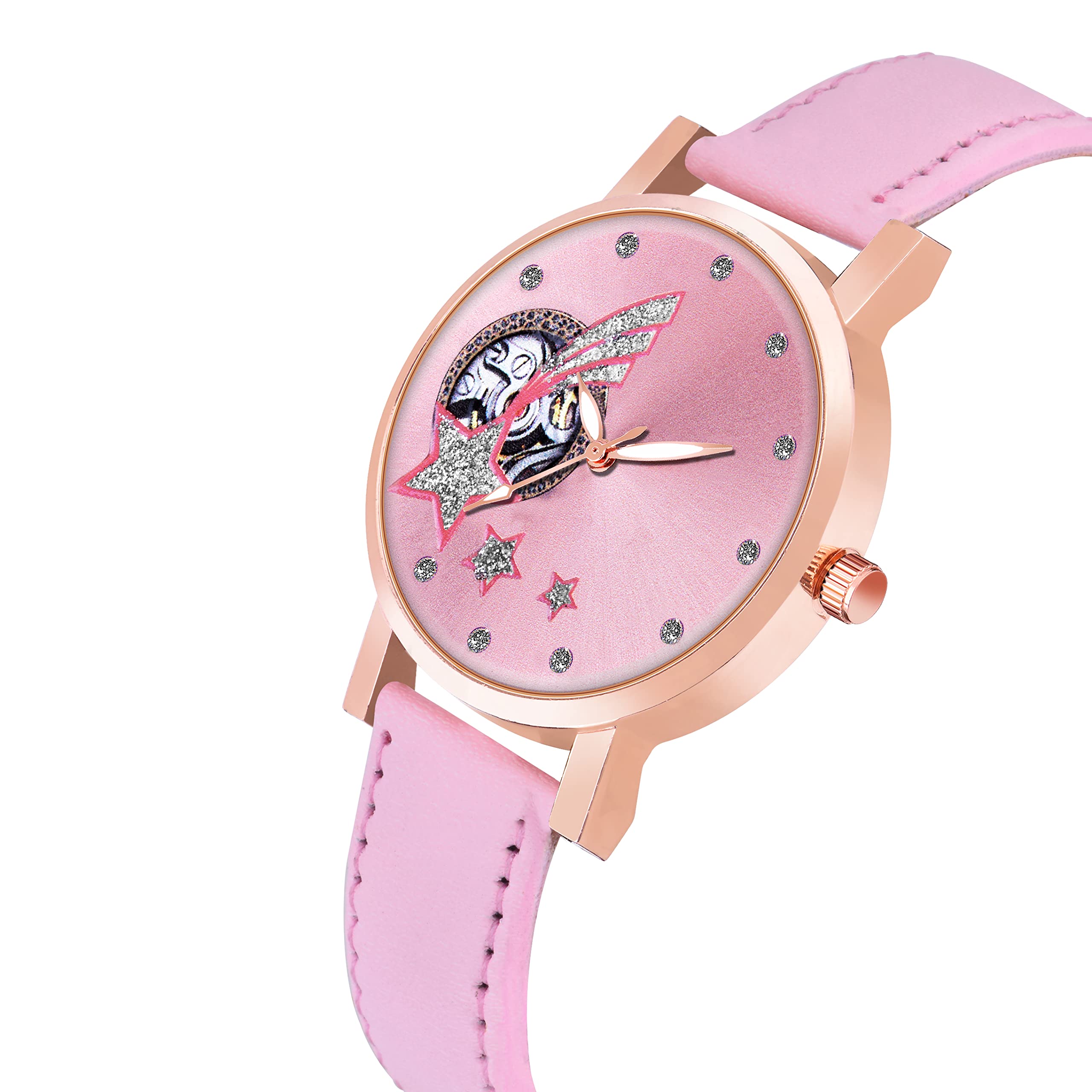 FROZIL Analog Women's Watch with 6 Color Star Dot Dial - Stylish Casual & Dress Watch for Women & Girls - Perfect for Everyday Wear, Office, and Special Occasions