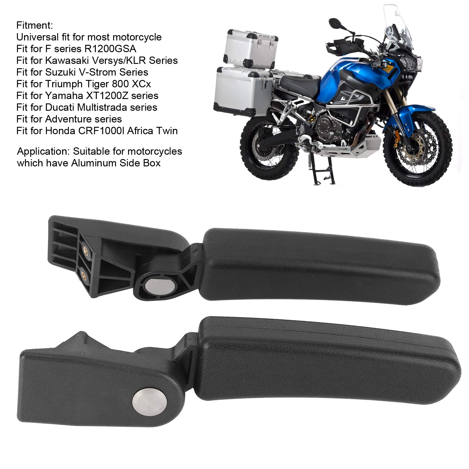 KIMISS Motorcycle Armrest for Kawasaki Versys/KLR - Rear Seat Handrail for Comfortable Riding