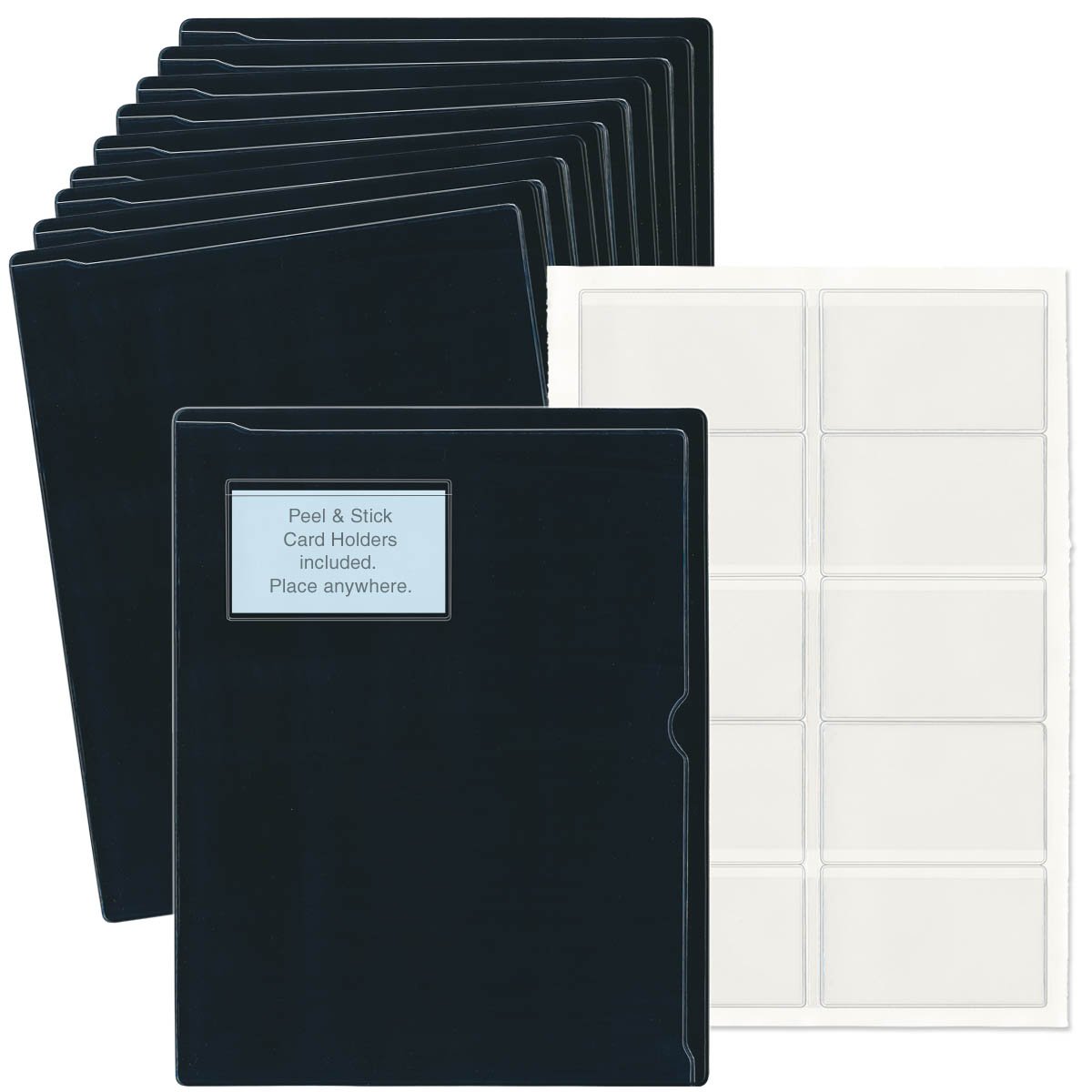 StoreSMART Paperwork Organizer with Card Pocket - 20-Pack Black File Folders - Letter Size Document Organizer for Office, Home & School - Premium PF8511-BC1-20-BK File Folders for Bills, Receipts & Important Papers