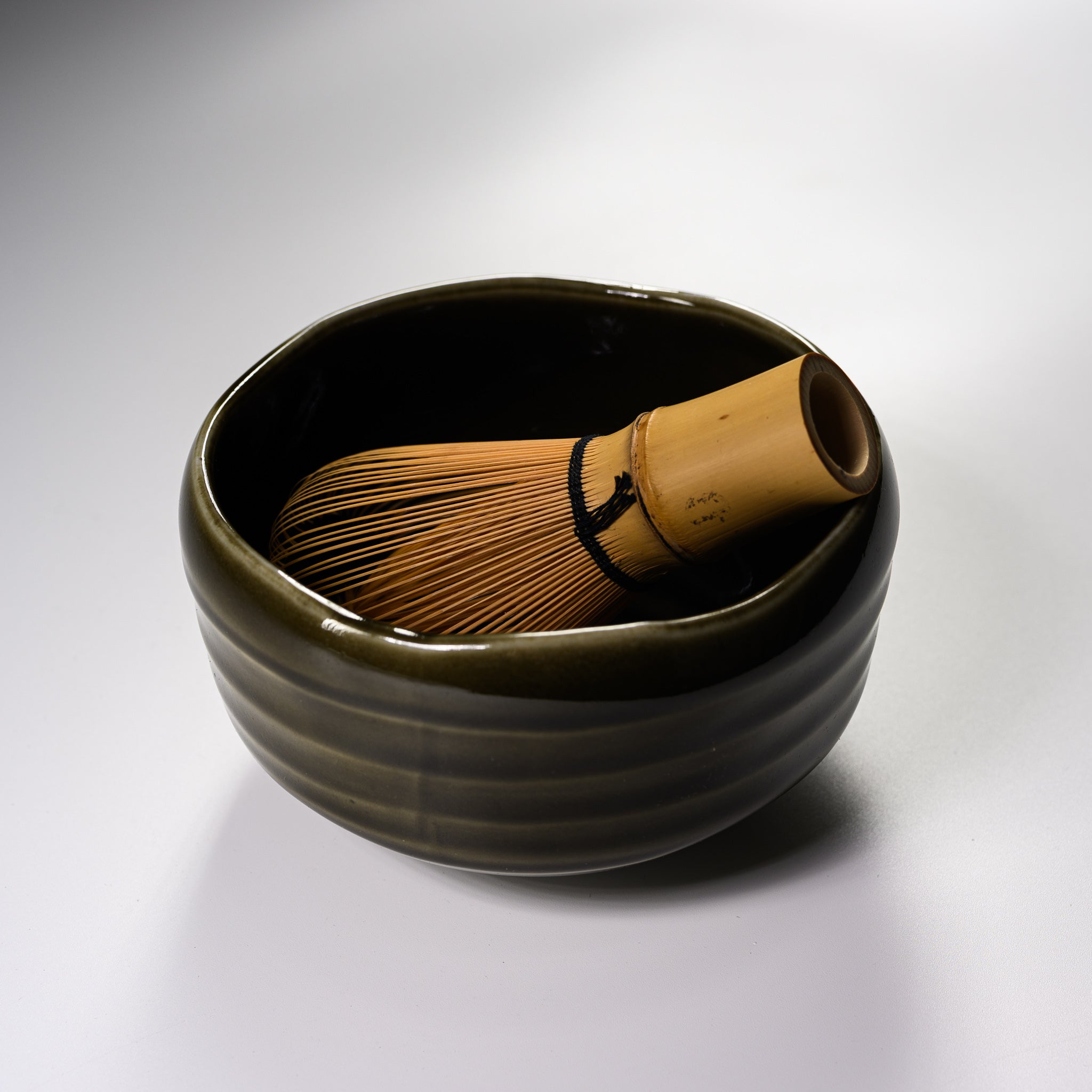 Premium Matcha Bowl Set - Handcrafted Olive Green Ceramic Tea Cup for Japanese Tea Ceremony | Perfect for Matcha, Green Tea, Zen Meditation & Home Decor