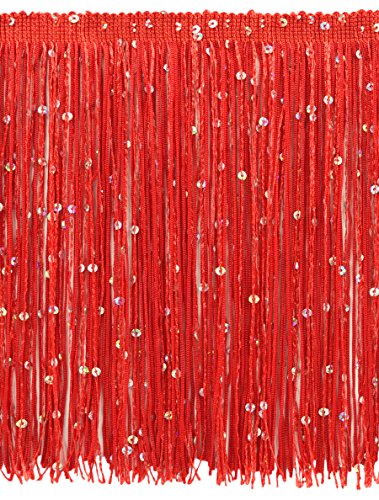 Cherry Red With Sequins #E6s (Bright Red)