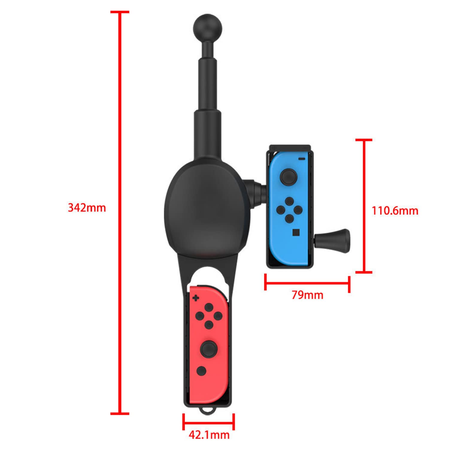 Best Fishing Rod Grip for Nintendo Switch OLED Joy-Con - Compatible with Legendary Fishing & Fishing Star World Tour Games - Ergonomic Rotatable Handle for Realistic Gameplay - Perfect for Home Entertainment & Family Game Nights
