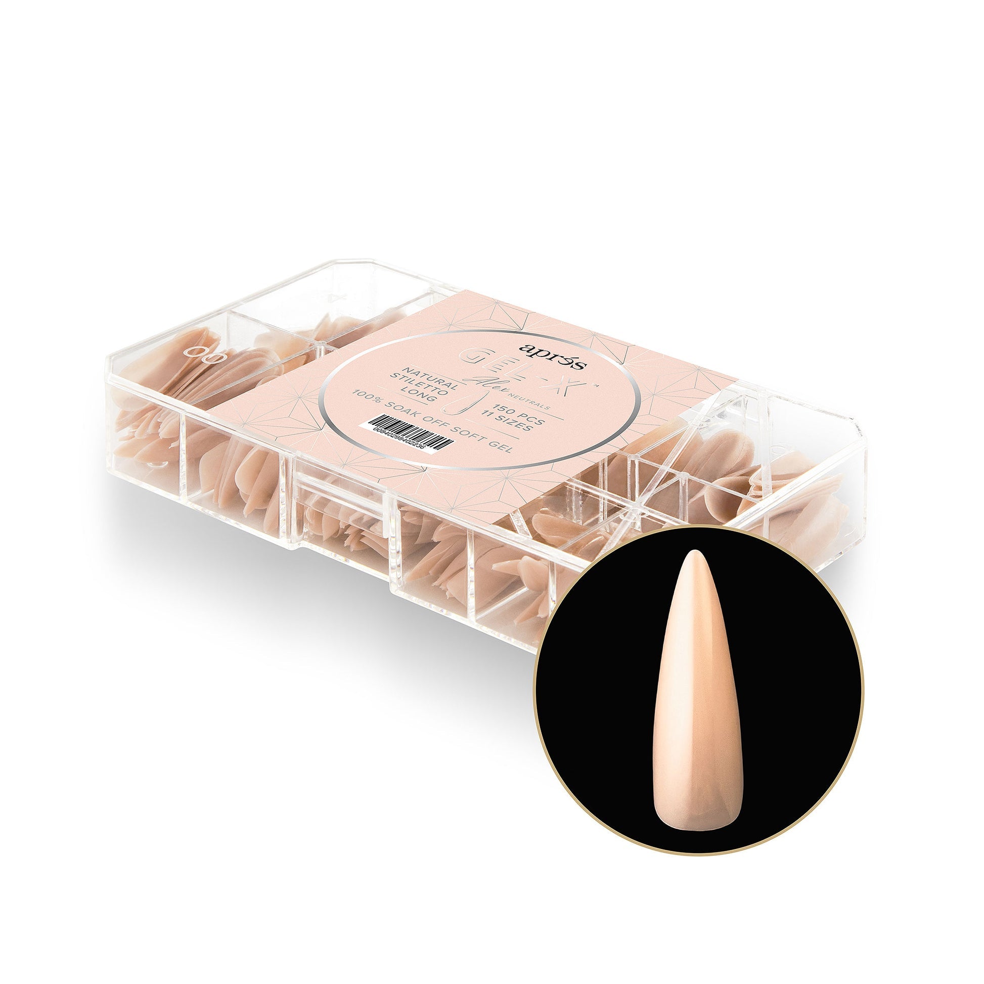 Apres Neutrals Extension Tips 150PCS - Professional Acrylic Nail Tips for Salon & DIY Manicure - Perfect for Gel, Acrylic & Dip Powder Nails - Home, Salon & Party Use