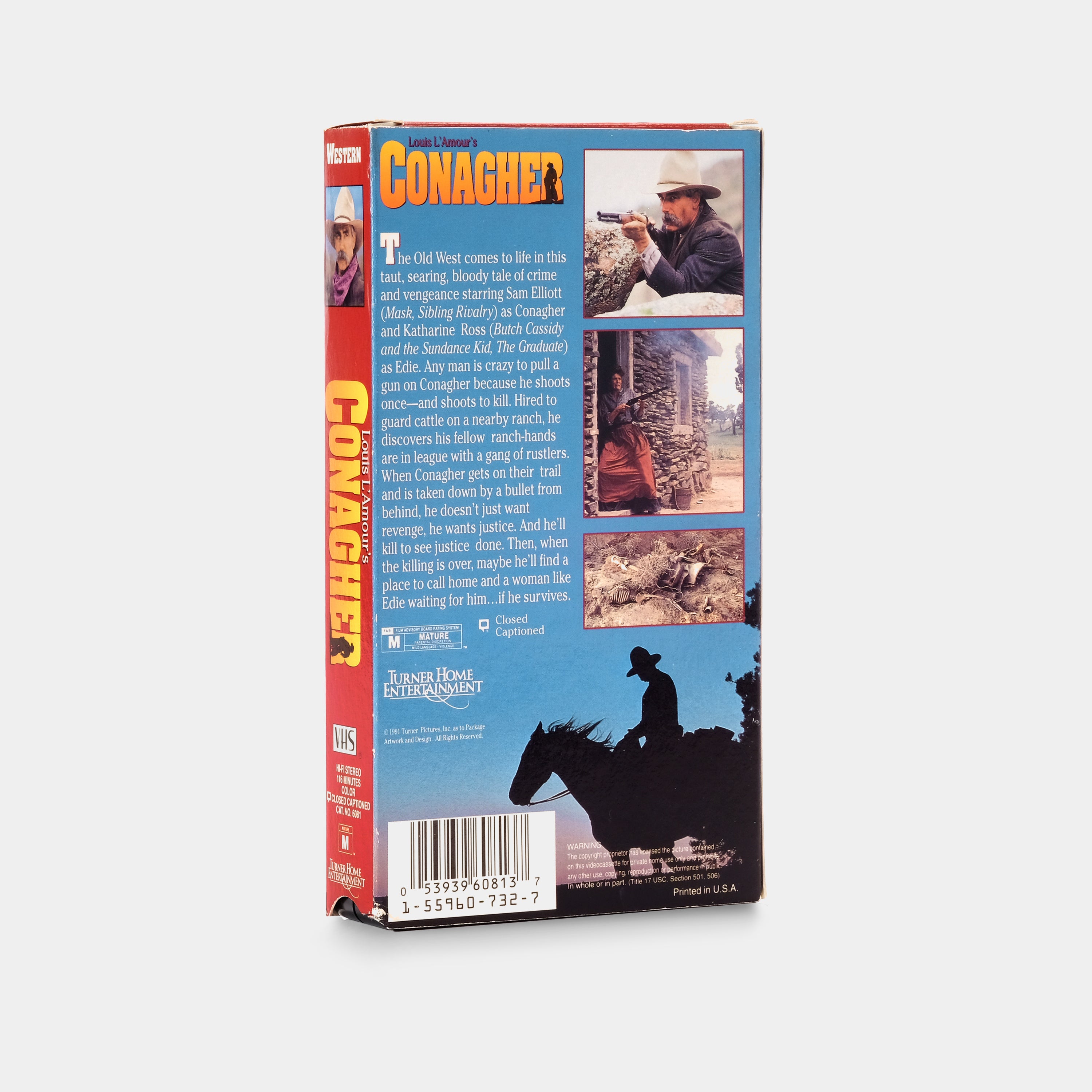 Conagher VHS Tape - Classic Western Movie on Vintage VHS - Perfect for Collectors & 90s Nostalgia Fans
