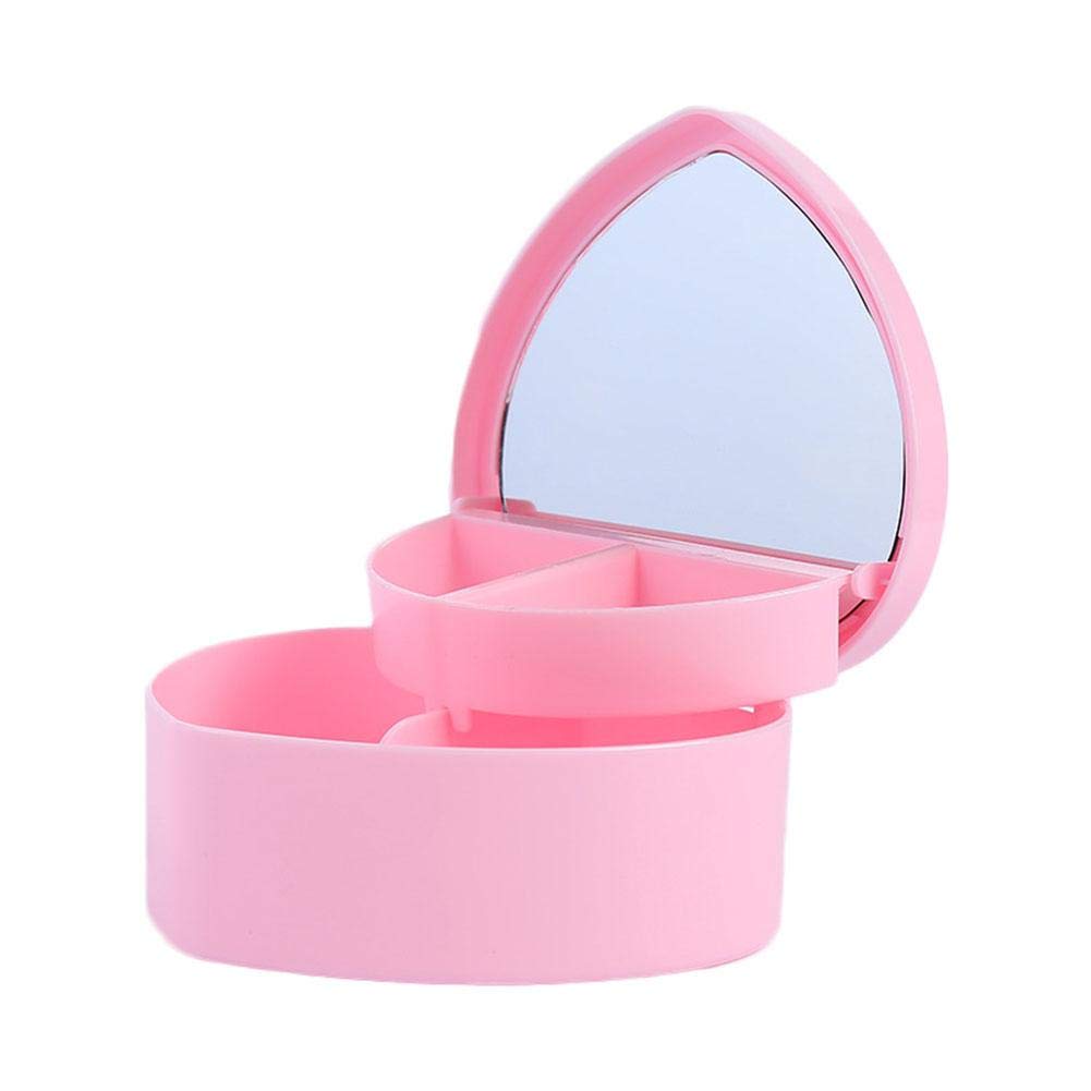 Heart-Shaped Jewelry Box for Women - Plastic Jewelry Storage Organizer with Compartments | Perfect for Travel, Gift Giving & Home Decor