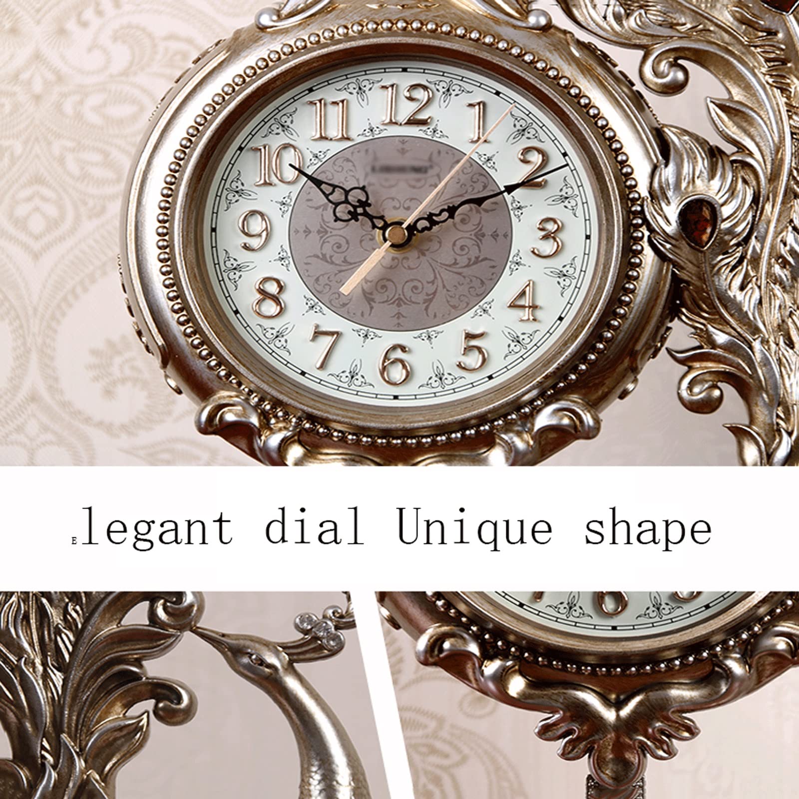 Modern Metal Table Clock - Battery Operated Desk Clock for Bedroom, Office & Kitchen | Stylish Home Décor for Desktop, Countertop & Nightstand | Perfect for Work, Study & Relaxation Spaces