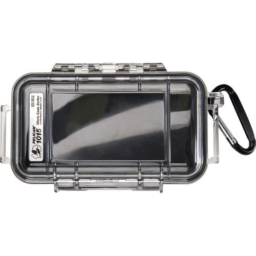 Pelican 1015 Micro Waterproof Hard Case - Clear/Black - Shockproof & Crushproof Protective Storage for Cameras, Electronics, Tools - Ideal for Travel, Outdoor Adventures & Equipment Protection