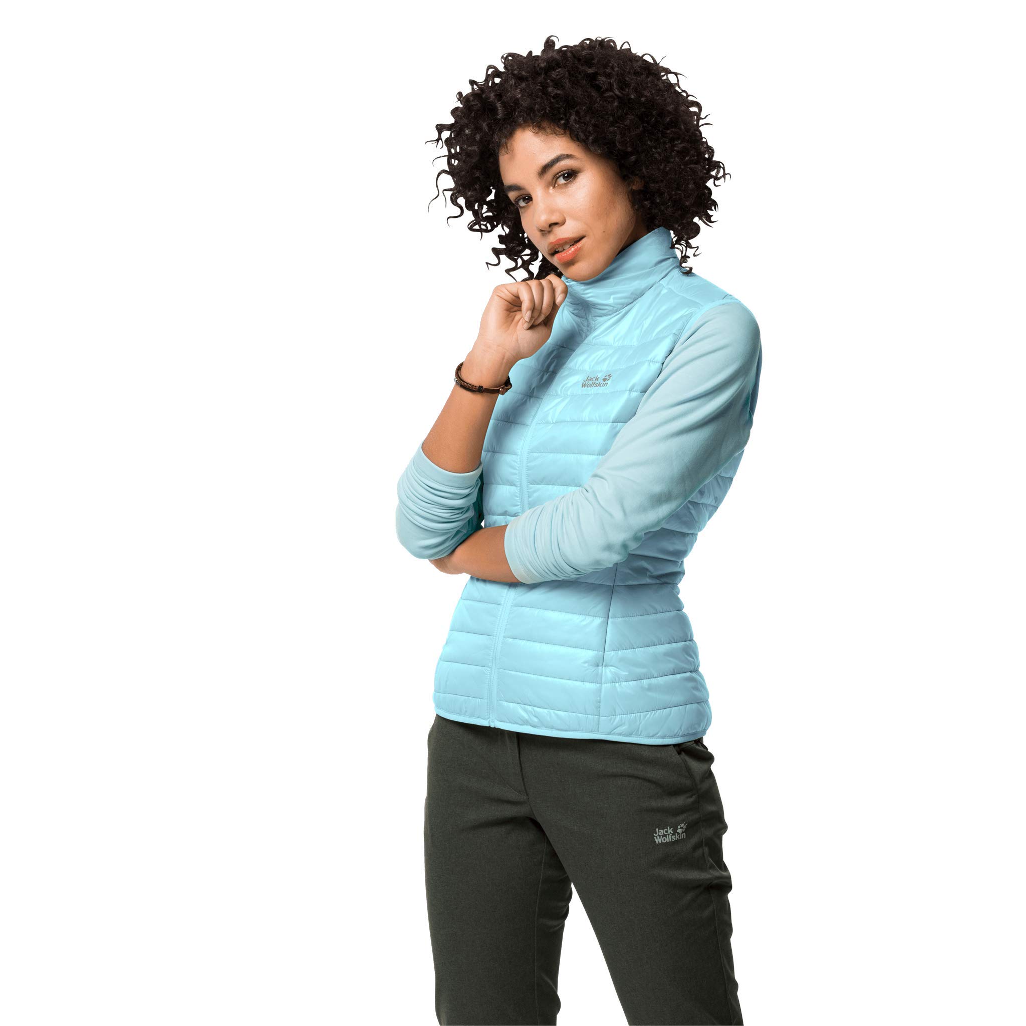 Jack Wolfskin Women's JWP Vest - Lightweight Insulated Puffer Vest for Outdoor Activities, Hiking & Travel | Water-Resistant Winter Gear for Cold Weather