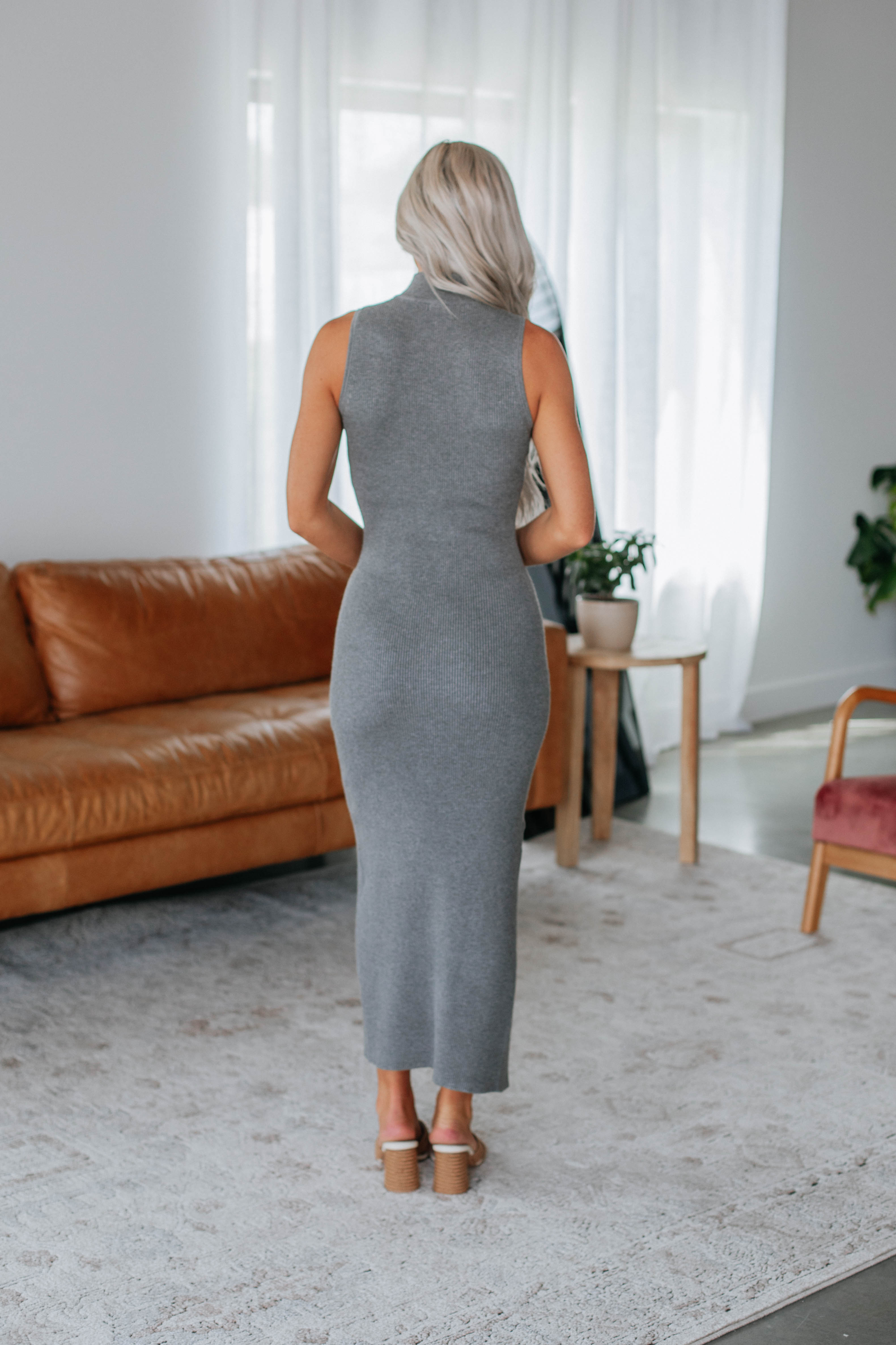 Astha Dress in Charcoal - Elegant Women's Casual & Party Wear for Everyday Comfort & Style