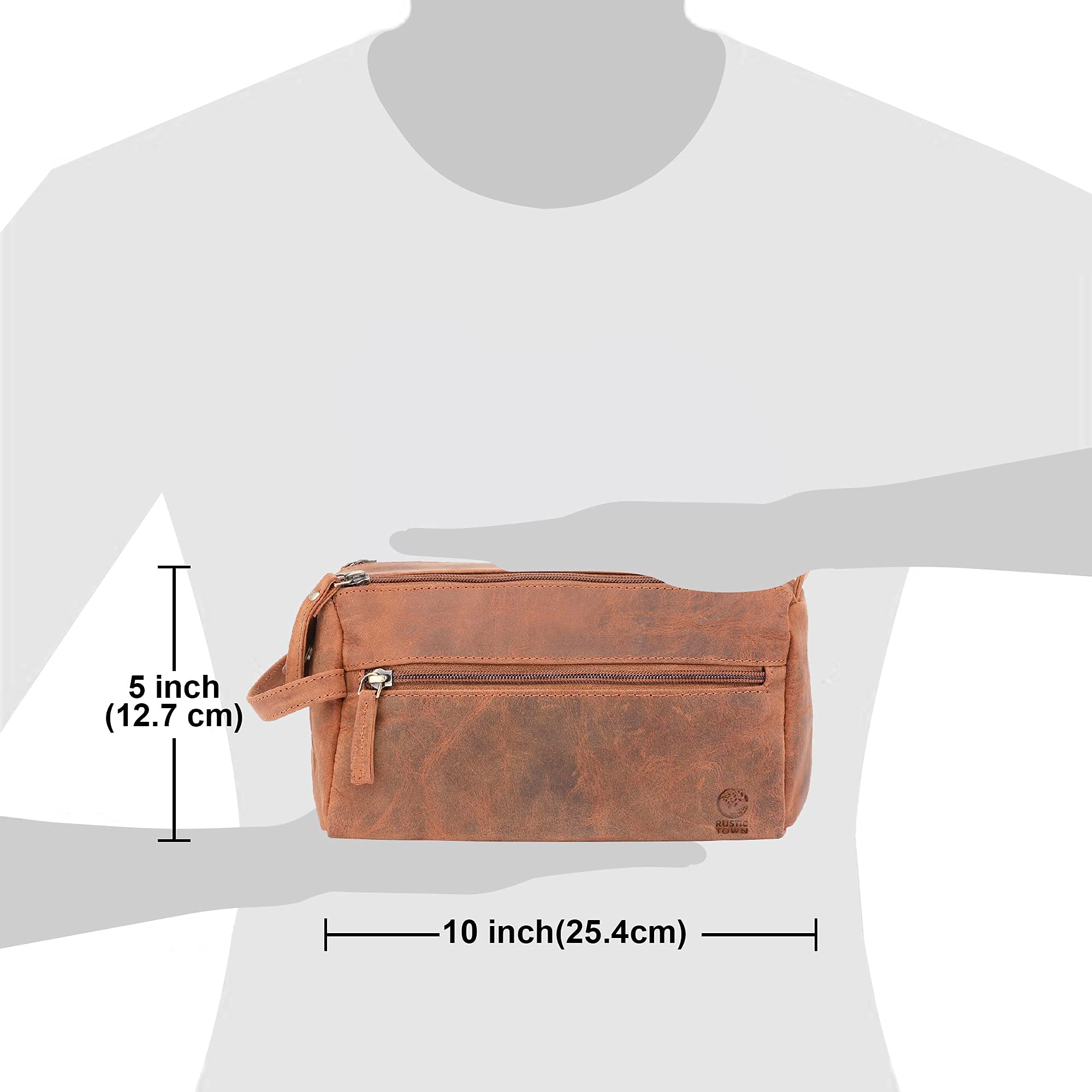 Premium Leather Duffel Bag & Toiletry Bag Set - Stylish Travel Weekender for Men & Women | Perfect for Business Trips, Gym, Weekend Getaways & Gifts